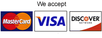 Visa, Mastercard and Discove accepted for purchases